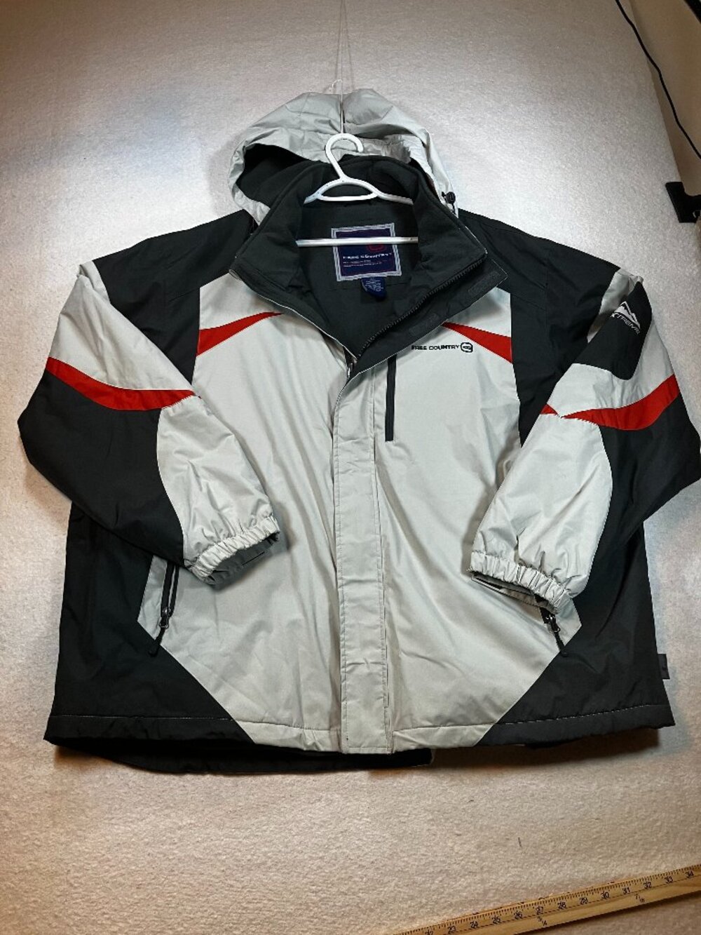 Free Country Heavy Winter Coat 2 Tone Grey Mens 4XL